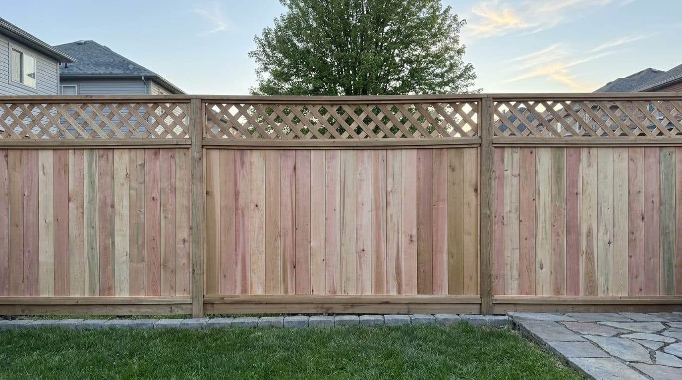 Heritage lattice-top cedar fence panel