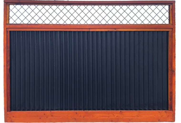 Wood & Steel — Lattice Top fence panel